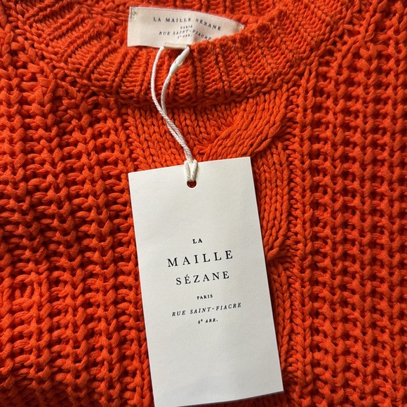 NWT Sezane Jazz Jumper in Orange Size XS - Picture 6 of 7